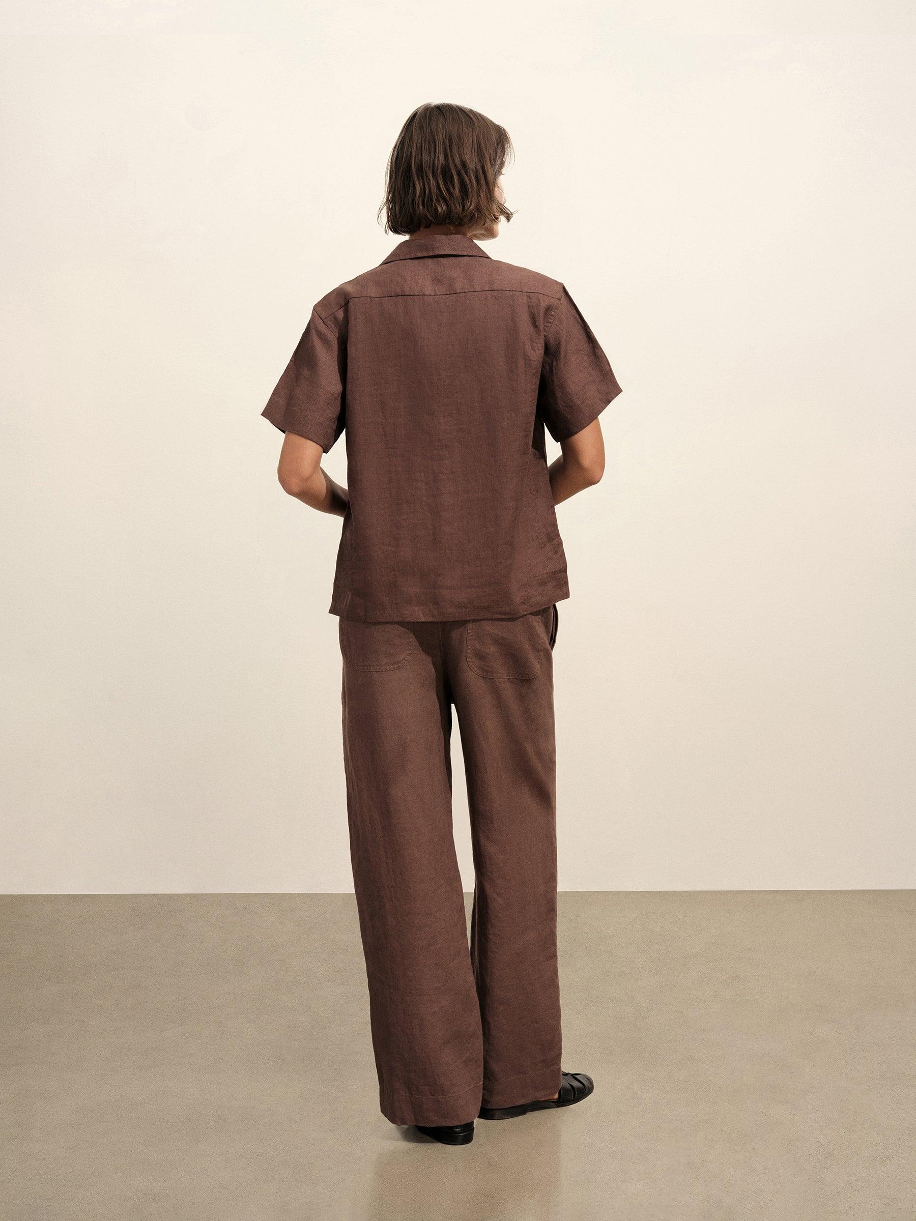 Bonfire Crosshatch Linen Easy Pant - Buck Mason- Modern American Classics Product Image