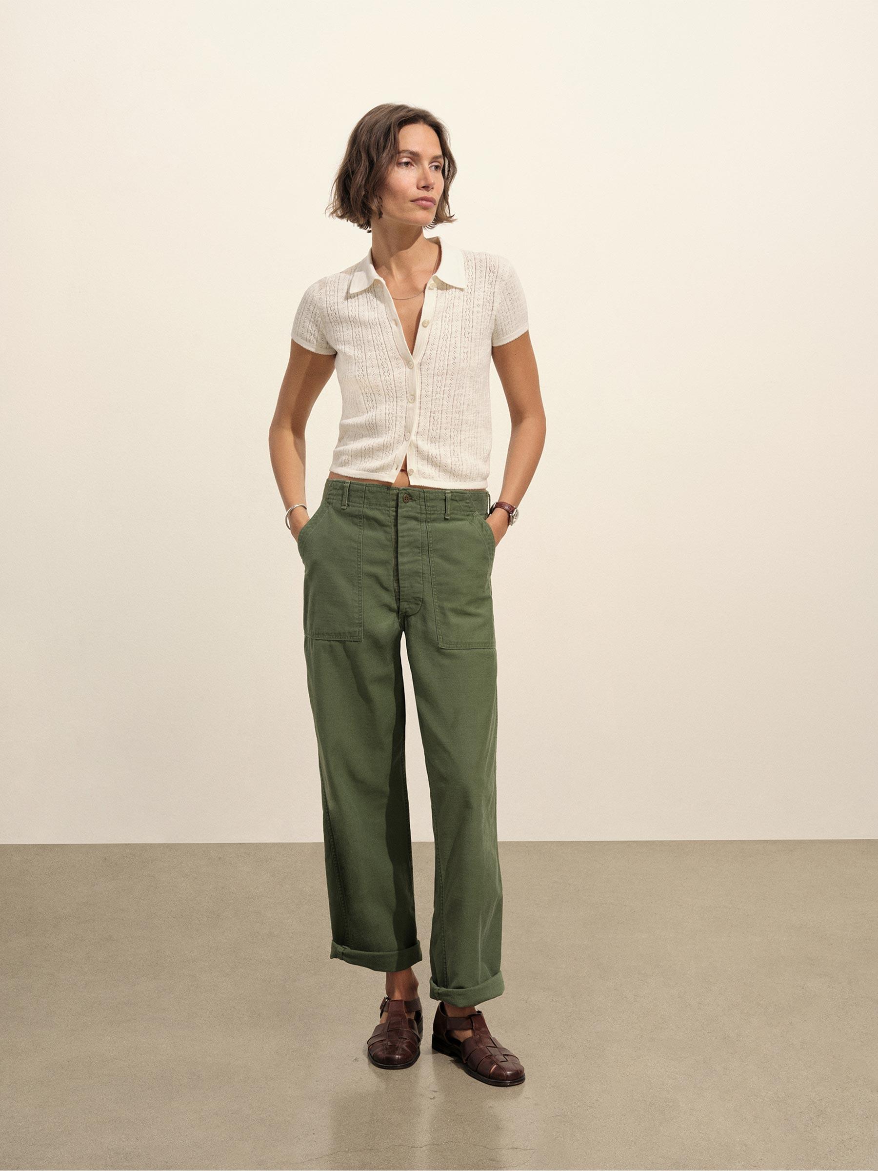 Soft White Coastal Linen Pointelle Polo Product Image