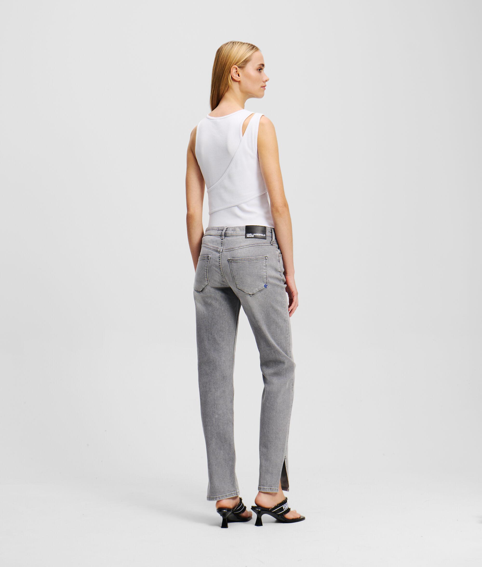 MID-RISE SPLIT-HEM SLIM JEANS Product Image