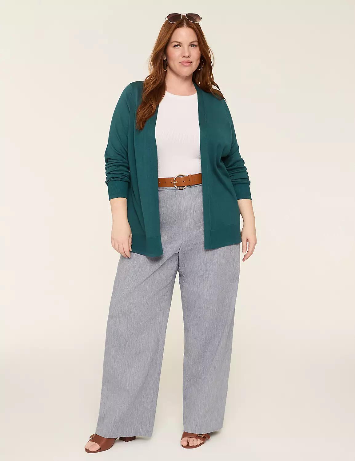 Modern Long-Sleeve Open-Front Cardigan Product Image