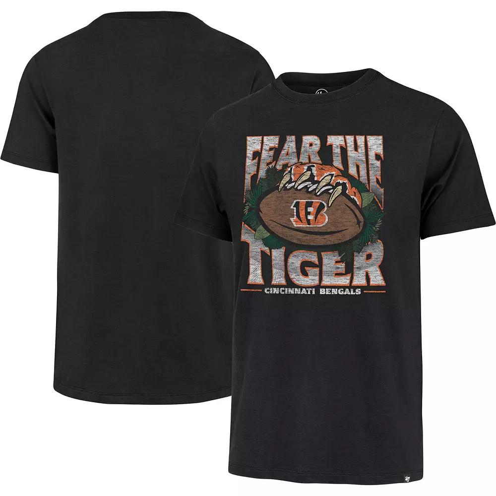 Men's '47 Black Cincinnati Bengals Regional Franklin T-Shirt, Size: Large Product Image