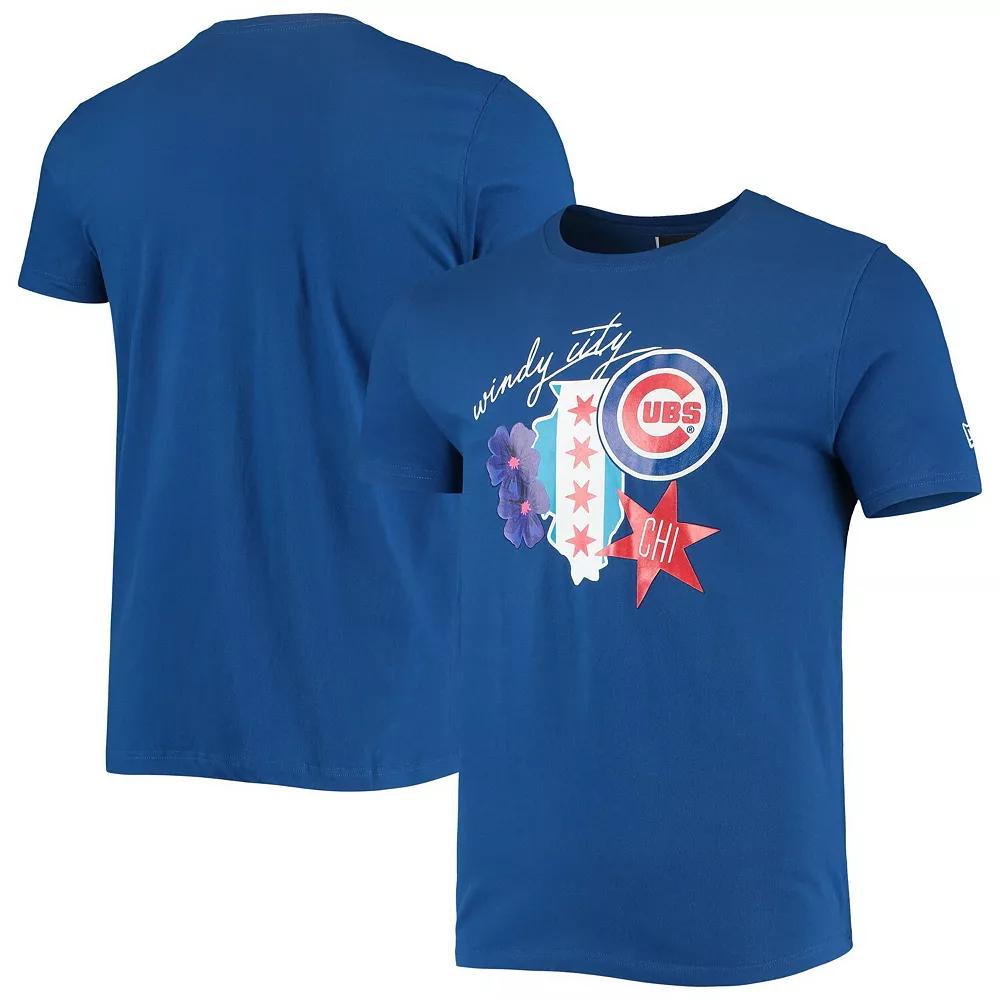 Men's New Era Royal Chicago Cubs City Cluster T-Shirt,  Product Image