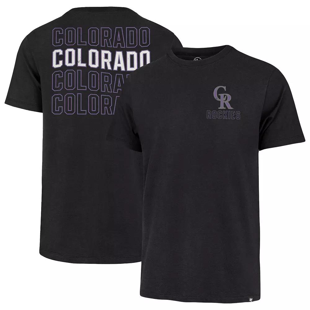 Men's '47 Black Colorado Rockies Hang Back Franklin T-Shirt,  Product Image