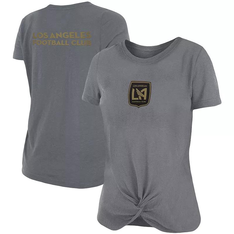 Womens 5th & Ocean by New Era Gray LAFC Front Twist T-Shirt Product Image