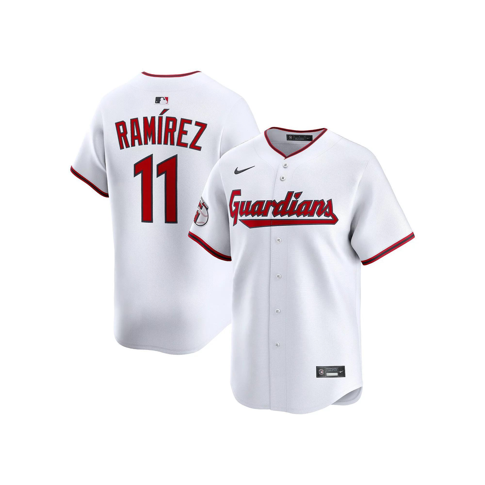 Men's Nike Jose Ramirez White Cleveland Guardians Home Limited Jersey,  Product Image