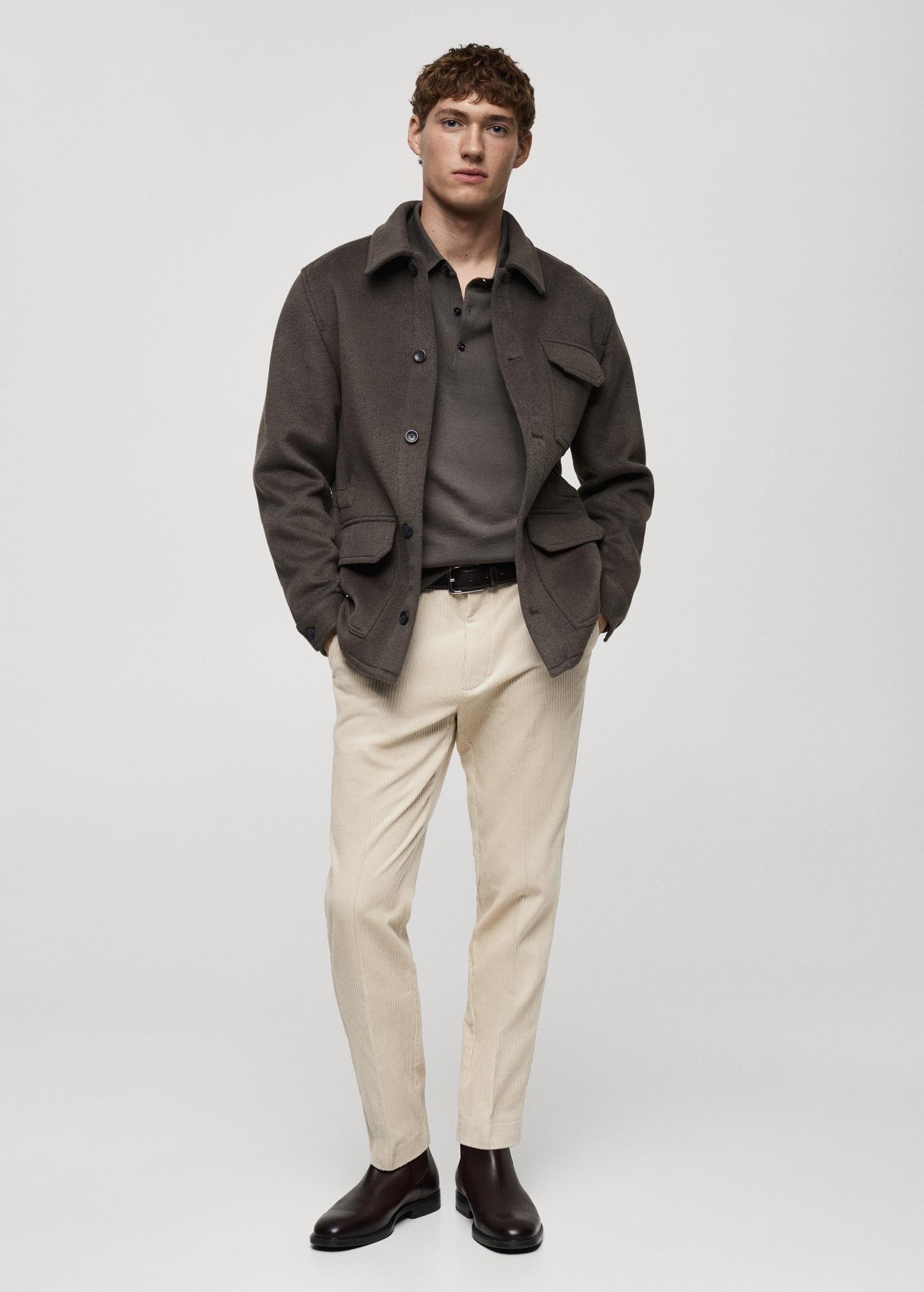 Corduroy regular-fit pants - Men | MANGO USA Product Image