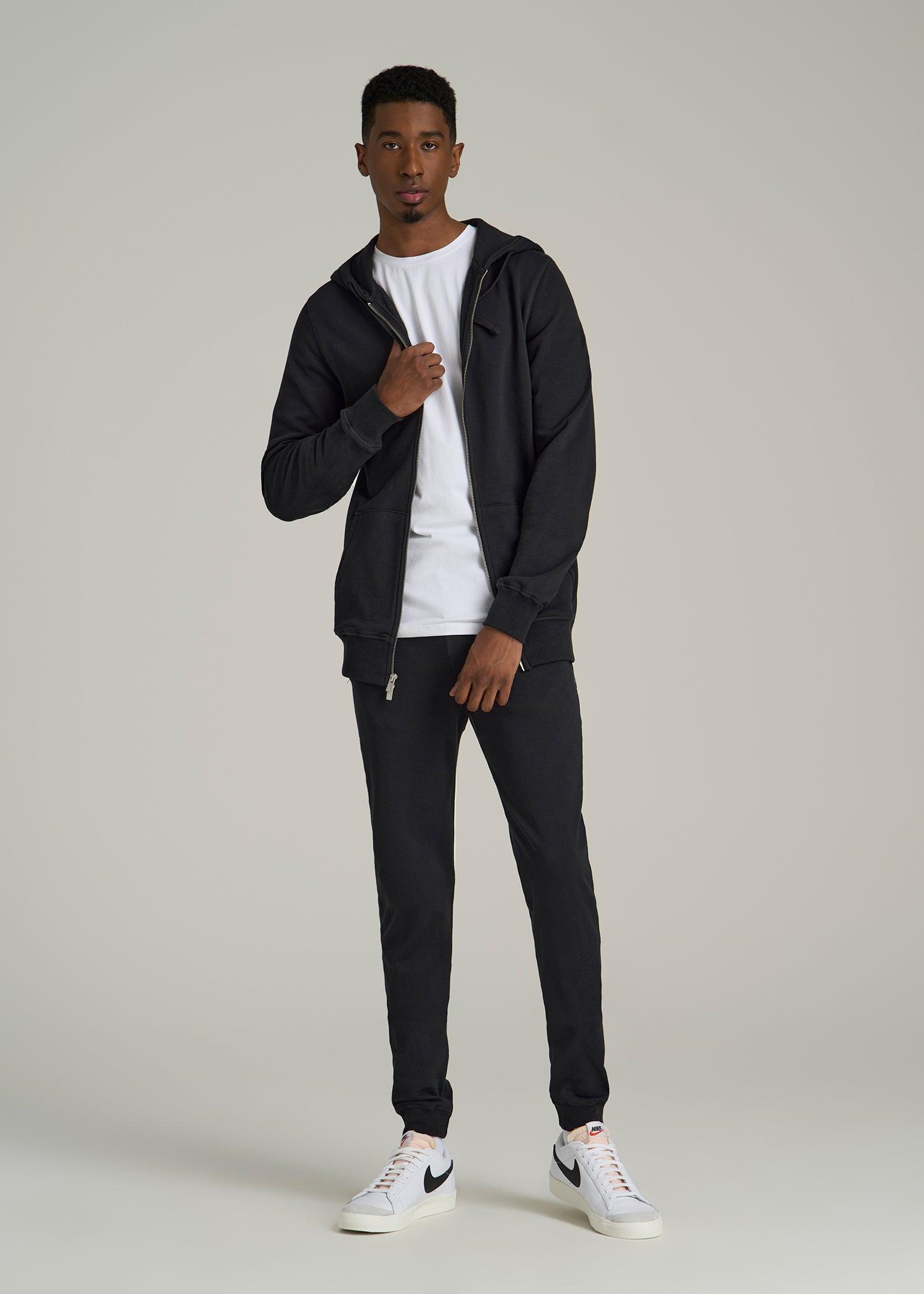 Wearever 2.0 French Terry Full-Zip Hoodie for Tall Men in Black Male Product Image