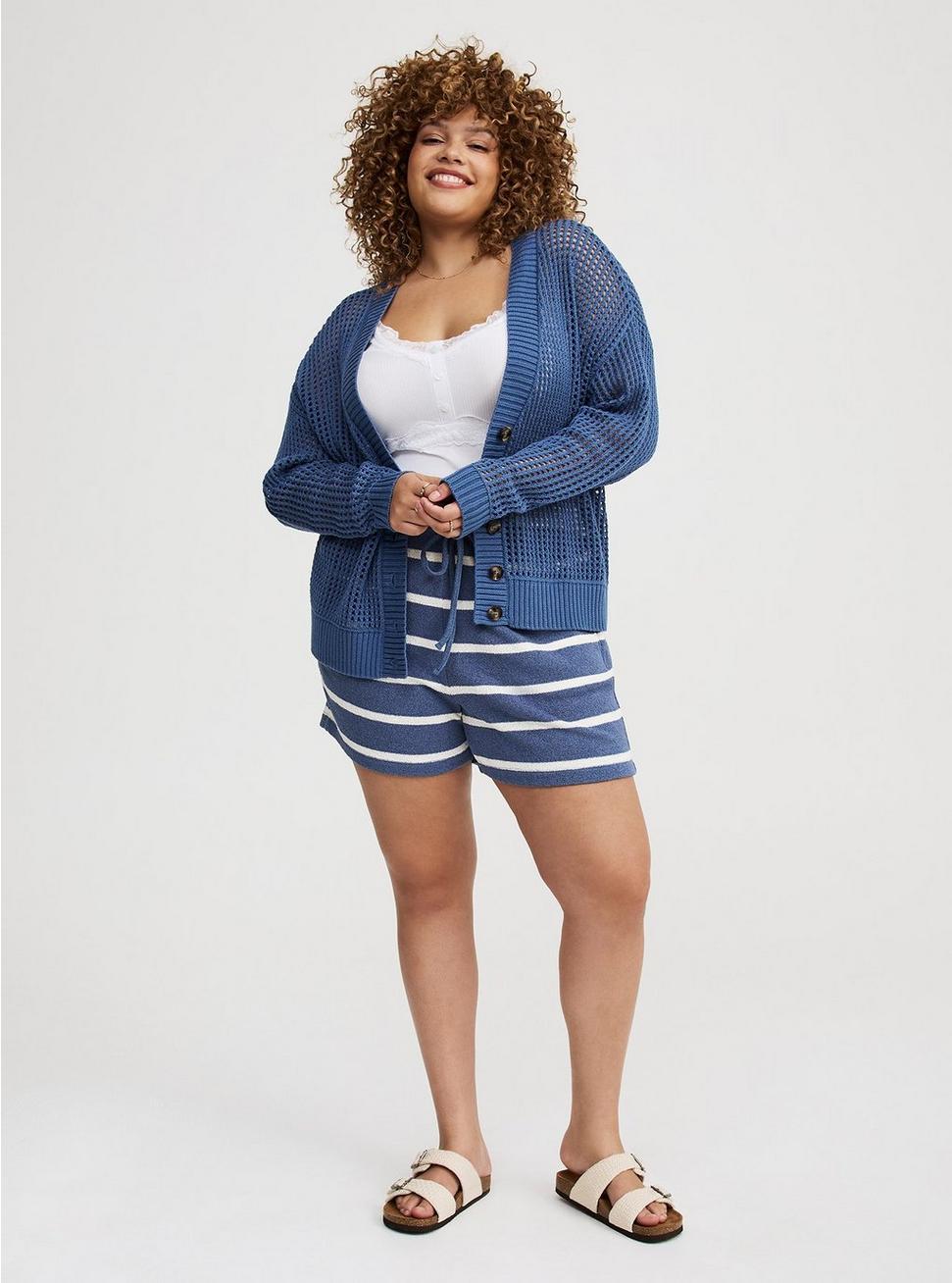 Open Stitch Cardigan Sweater Product Image