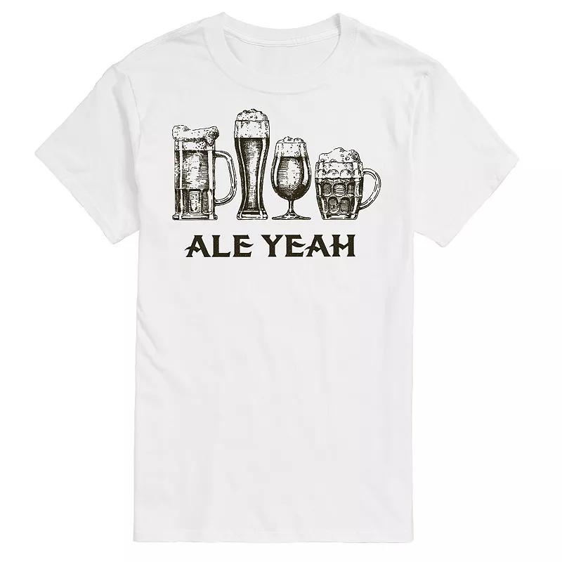 Big & Tall Ale Yeah Tee, Men's, Size: 6XB, White Product Image
