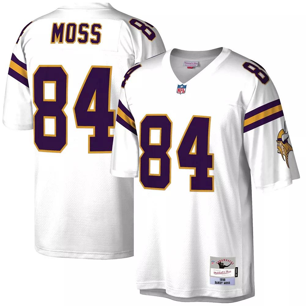 Men's Mitchell & Ness Randy Moss White Minnesota Vikings Big & Tall 1998 Legacy Retired Player Jersey,  Product Image