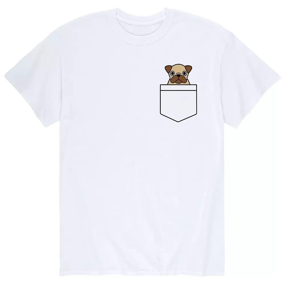 Men's Pocket Dog Pug Tee,  Product Image