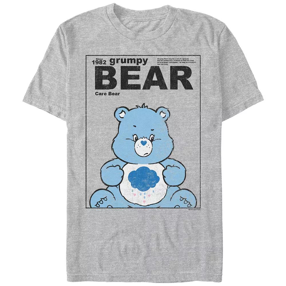 Men's Care Bears Grumpy Bear Poster Graphic Tee,  Product Image