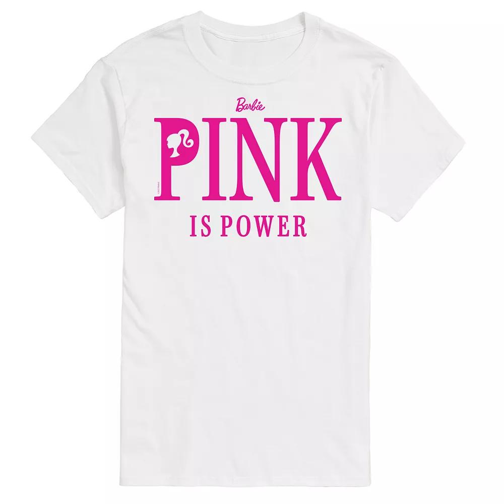 Big & Tall Barbie Pink Is Power Graphic Tee, Mens Product Image