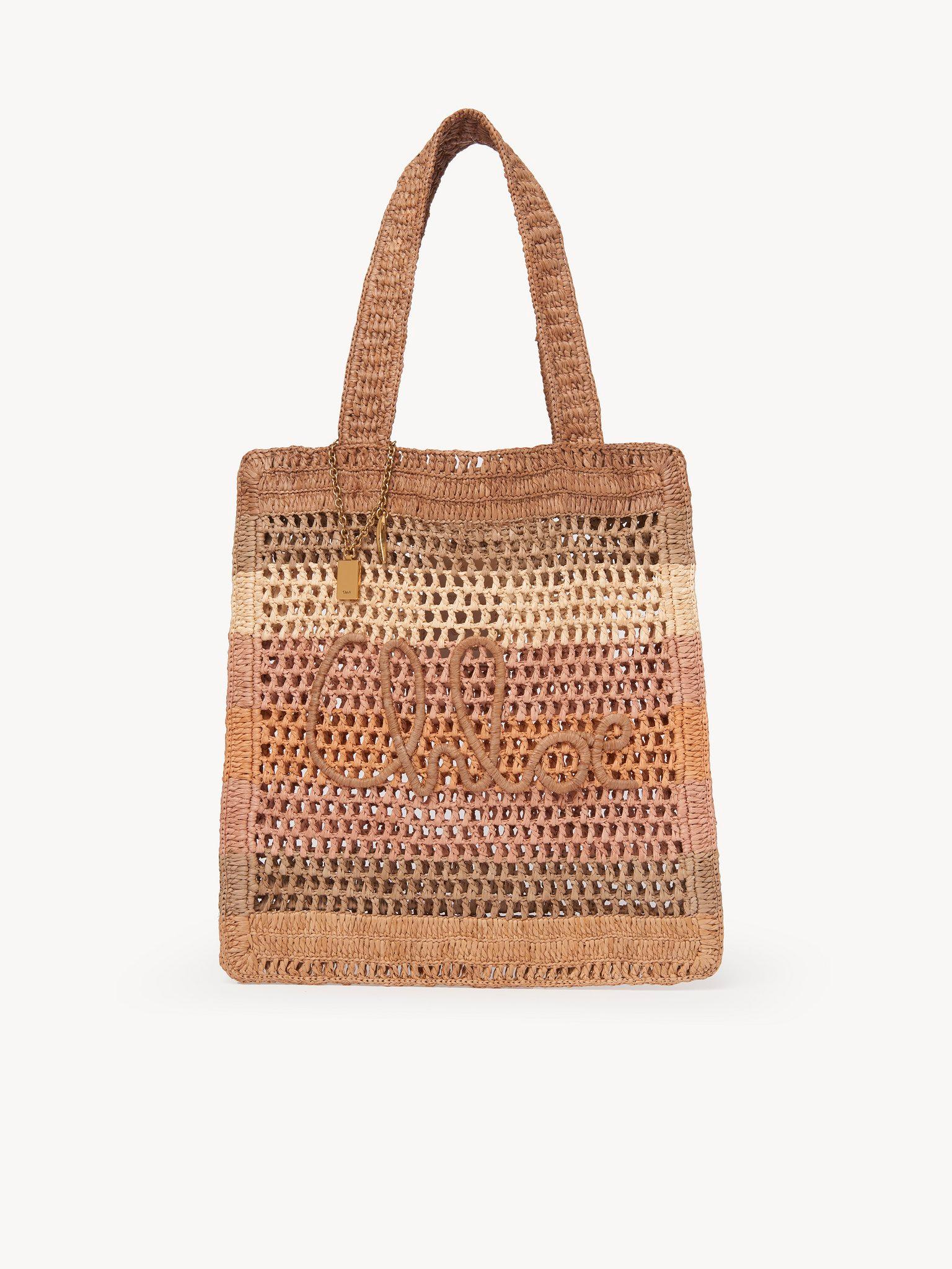 Summer Banana tote bag in raffia Product Image