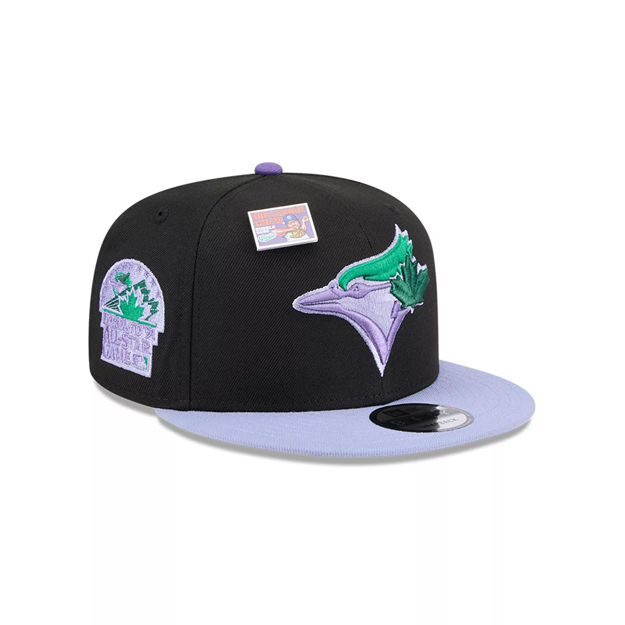 Men's New Era Black/Purple Toronto Blue Jays Grape Big League Chew Flavor Pack 9FIFTY Snapback Hat, Jay Black Product Image