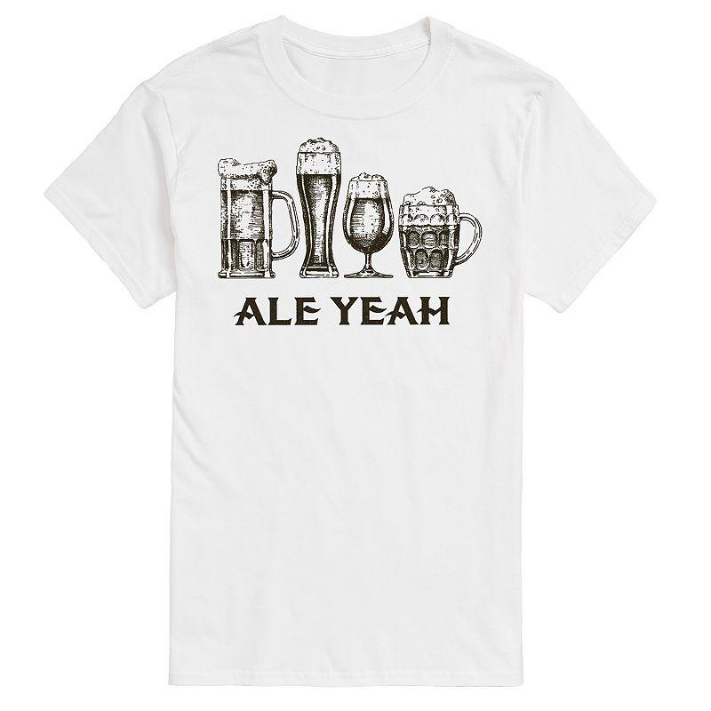 Big & Tall Ale Yeah Tee, Men's, Size: 6XB, White Product Image