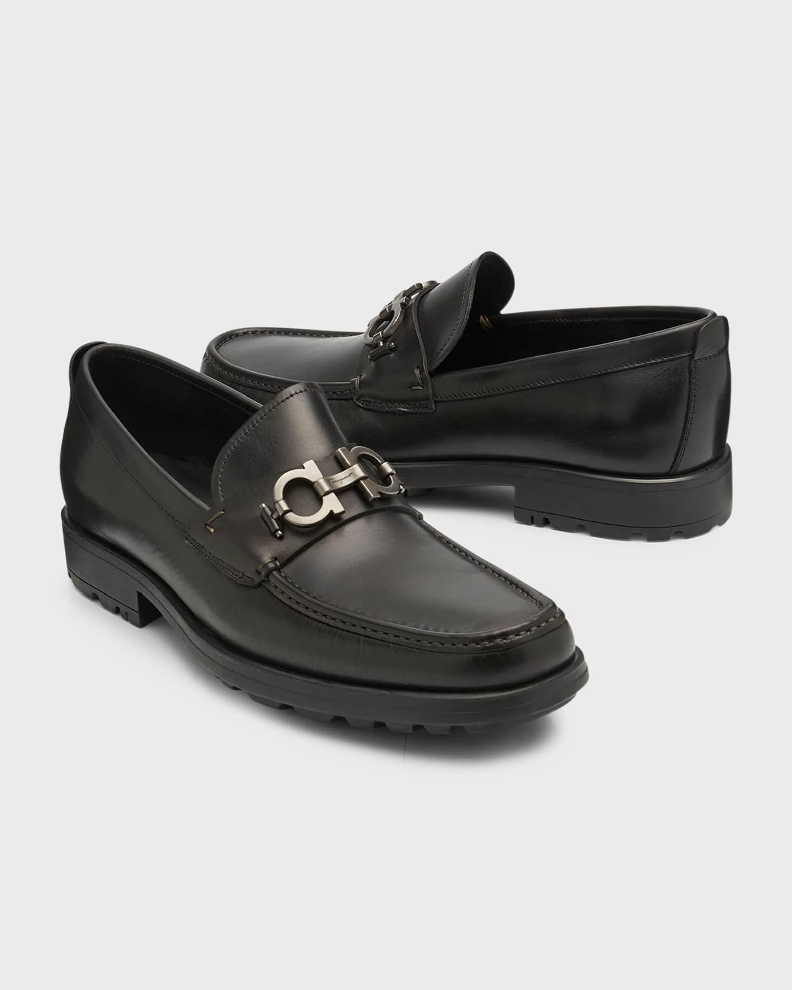Men's David Leather Lug-Sole Loafers Product Image