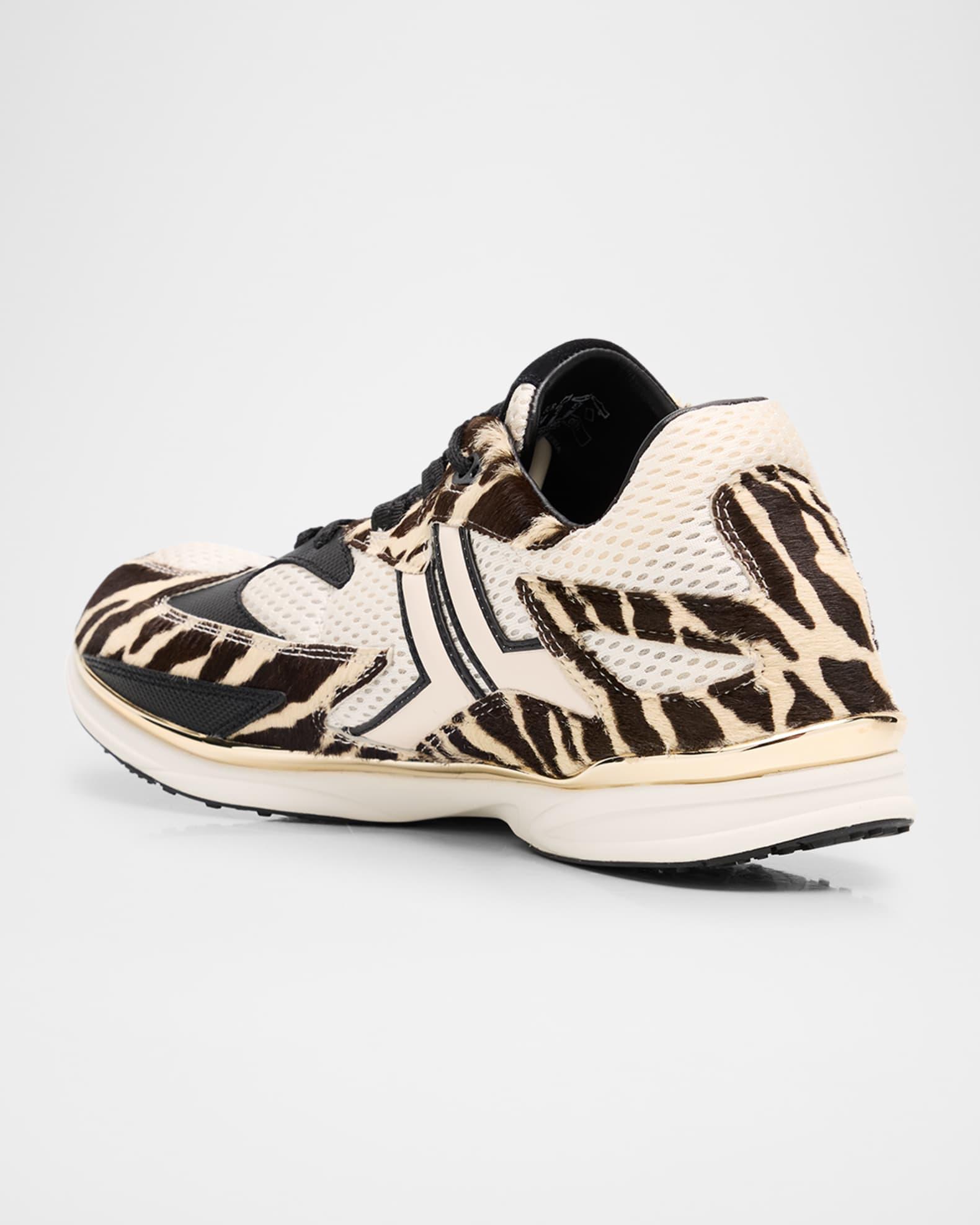 Men's Meteor Mesh Zebra Pony Runner Sneakers Product Image