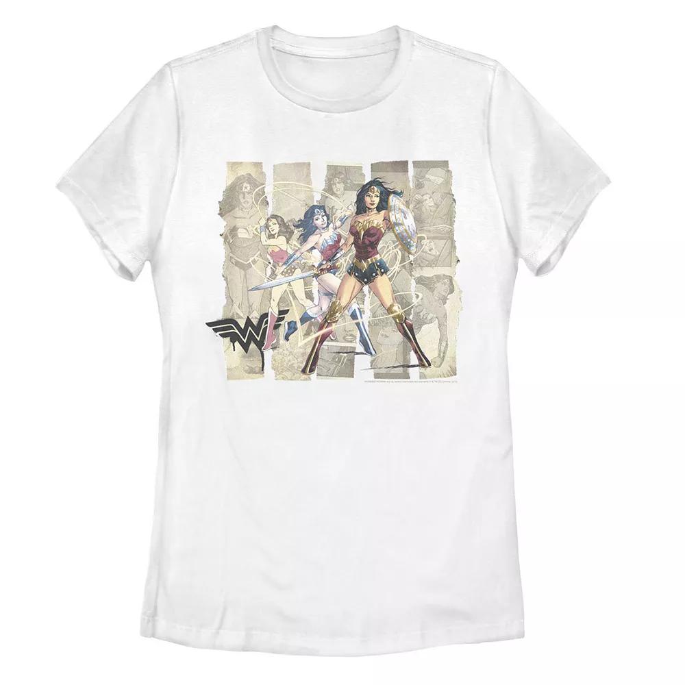Juniors' DC Comics Wonder Woman Paper Strips Portrait Graphic Tee, Girl's, Size: XL, White Product Image