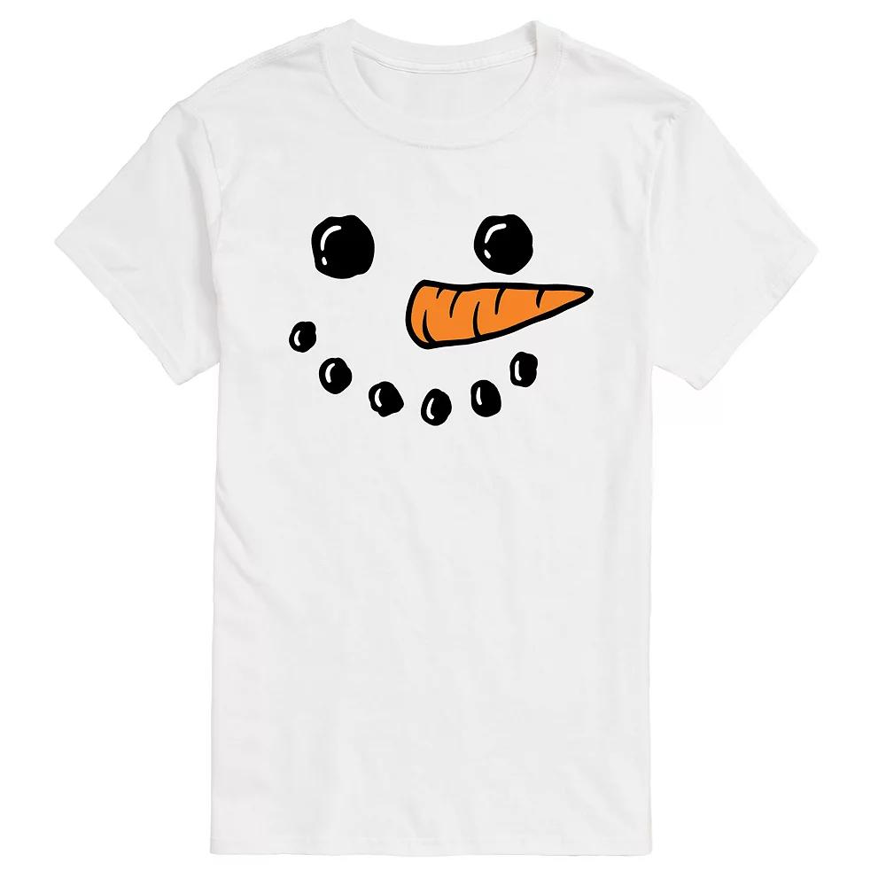 Big & Tall Snowman Face Tee, Men's,  Product Image