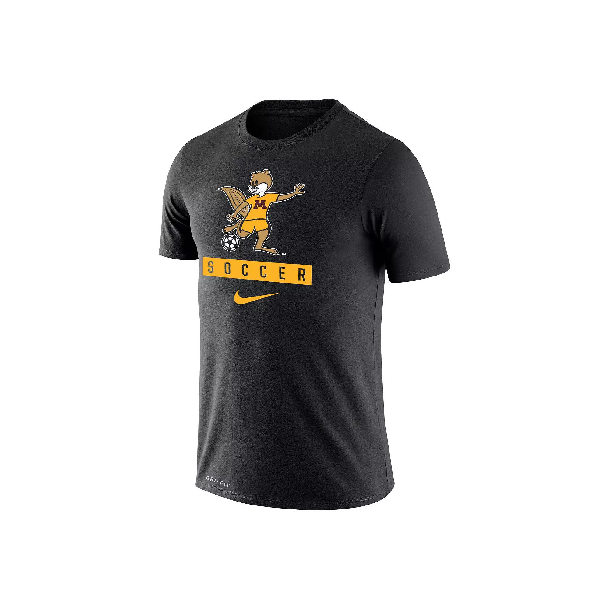 Men's Nike Black Minnesota Golden Gophers Goldy Soccer Legend Performance T-Shirt, Size: XL Product Image