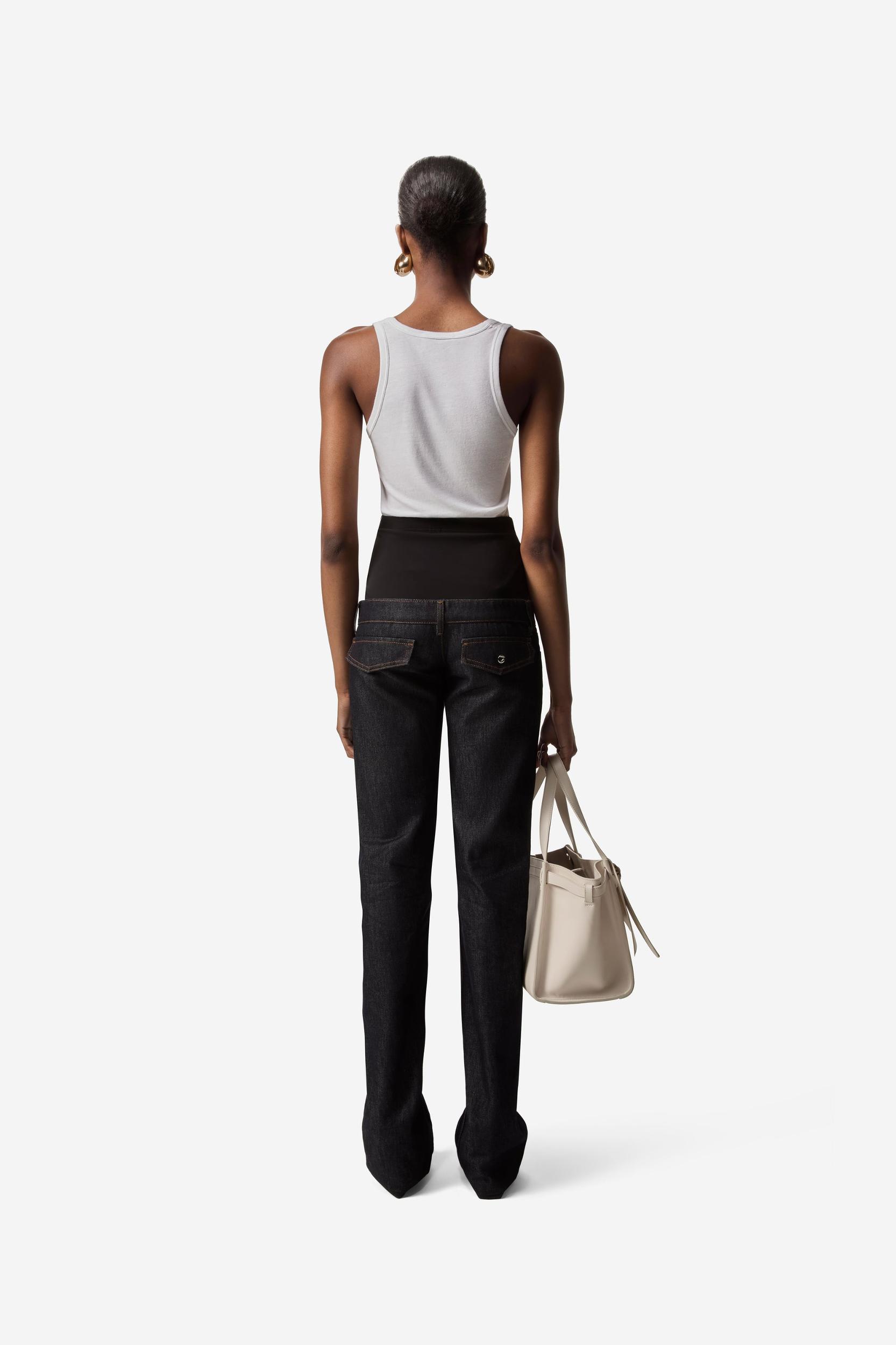 Jersey Hybrid Denim Trousers Product Image