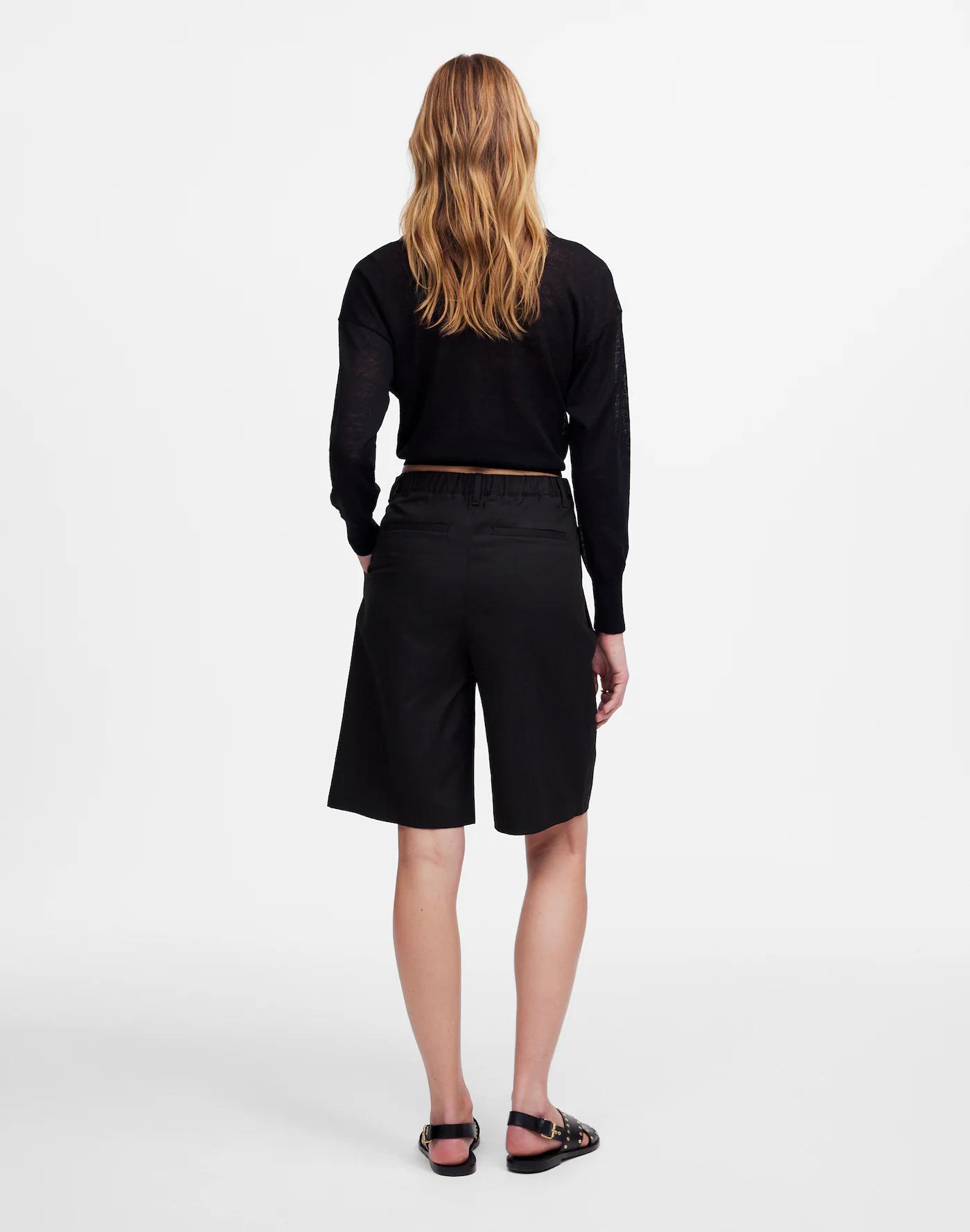 Relaxed Pleated Trouser Shorts in Drapey Twill Product Image