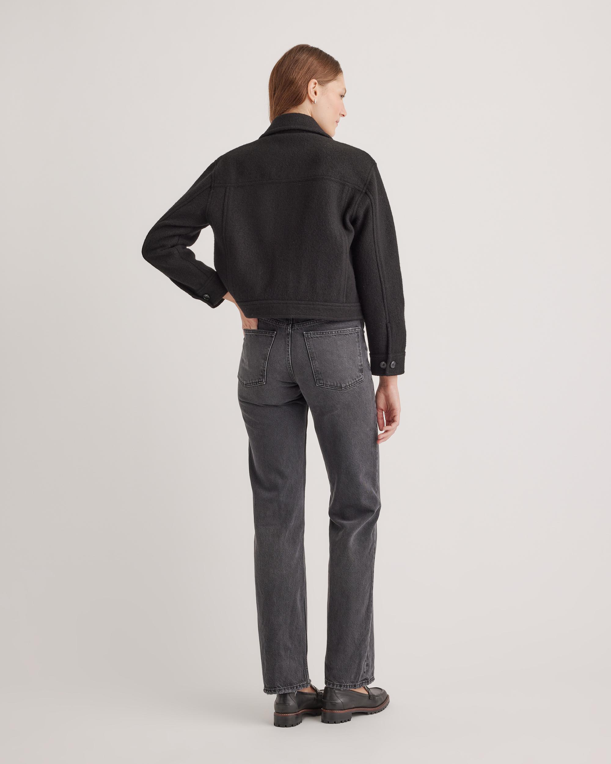 Quince | Women's 100% Merino Wool Cropped Shirt Jacket Size XS Product Image