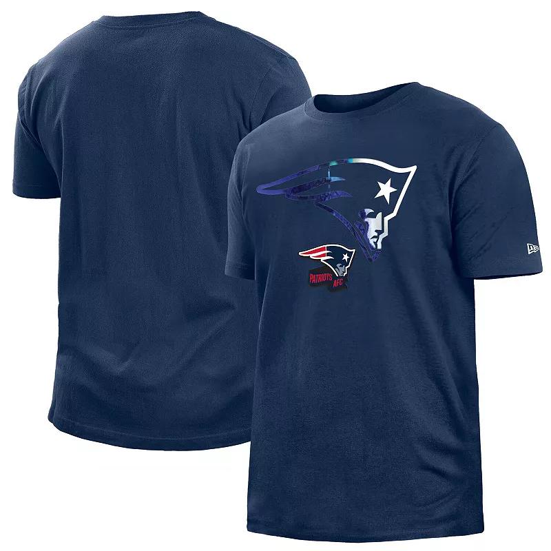 Mens New Era Navy New England Patriots 2022 Sideline Ink Dye T-Shirt Product Image