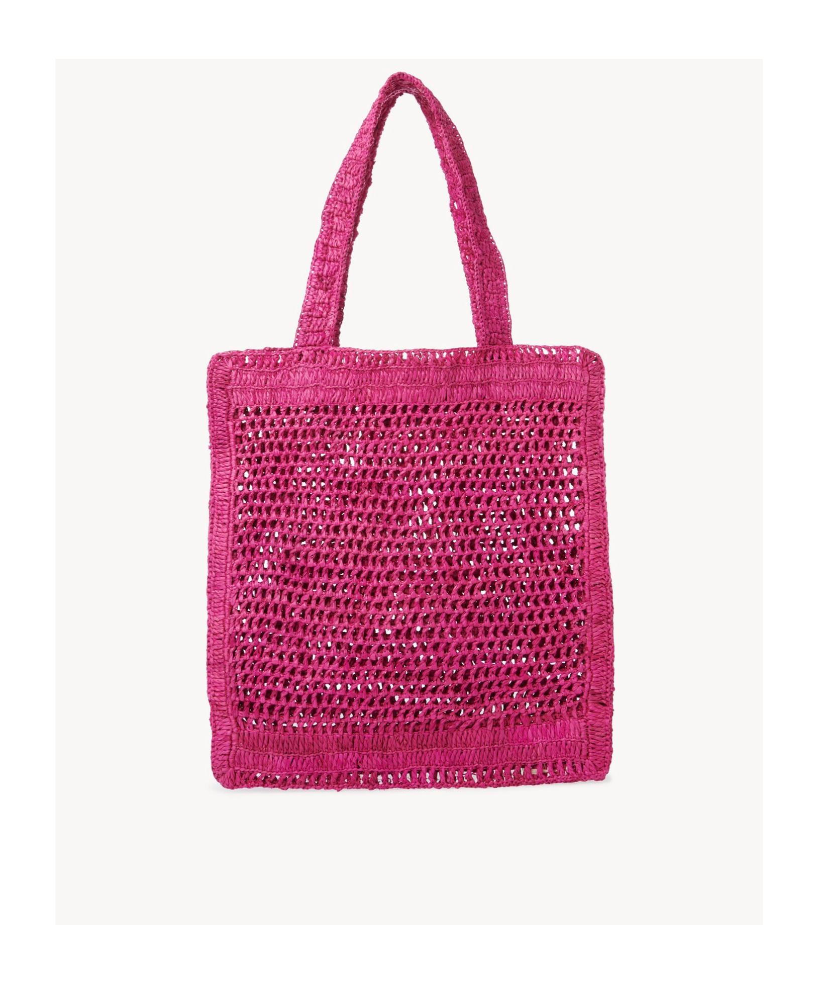 CHLOÉ Chloe Women Fuchsia Raffia Estate Banana Shopping Bag In Fuchsiarose Product Image