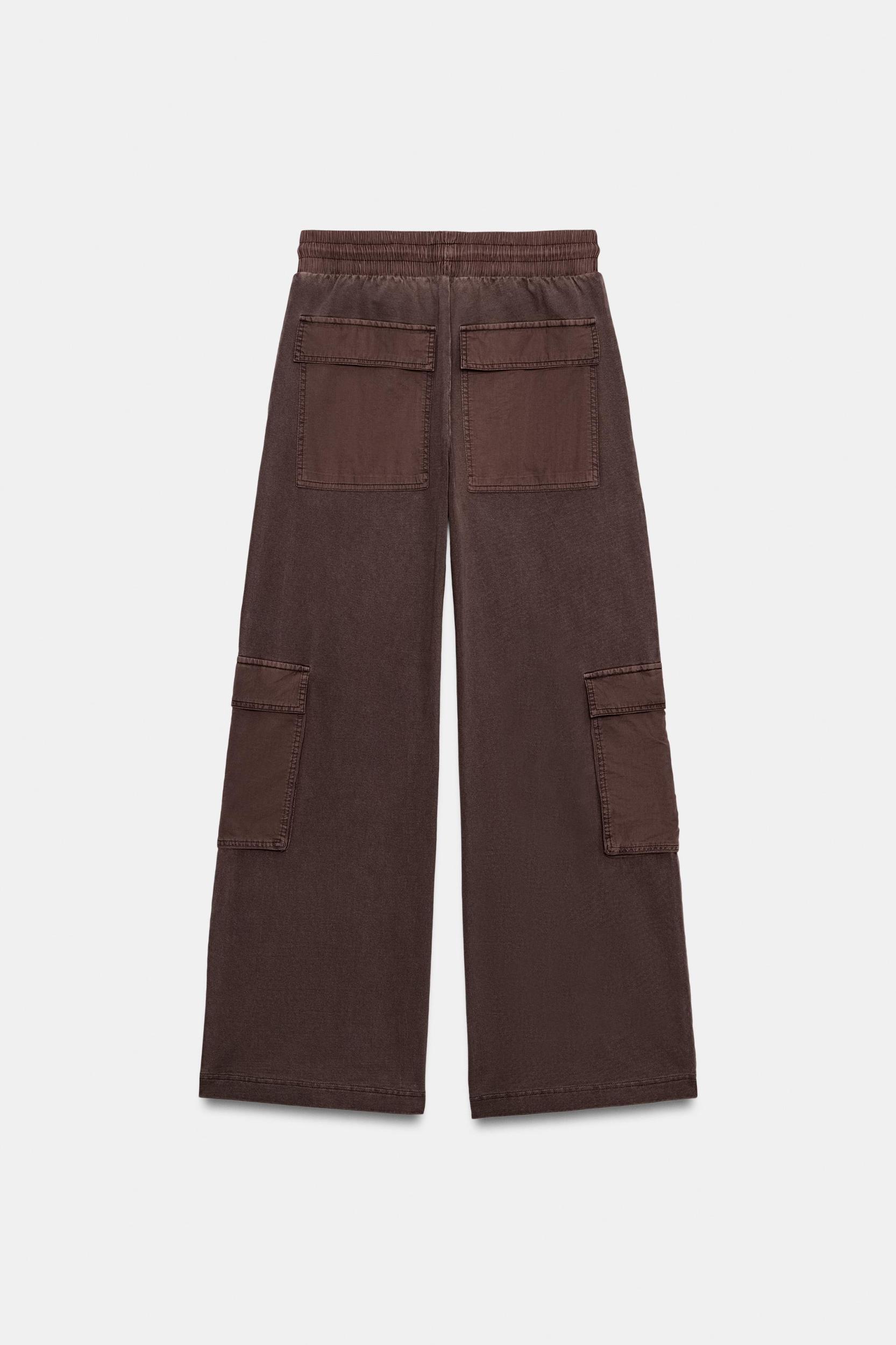 WASHED EFFECT CARGO PANTS Product Image