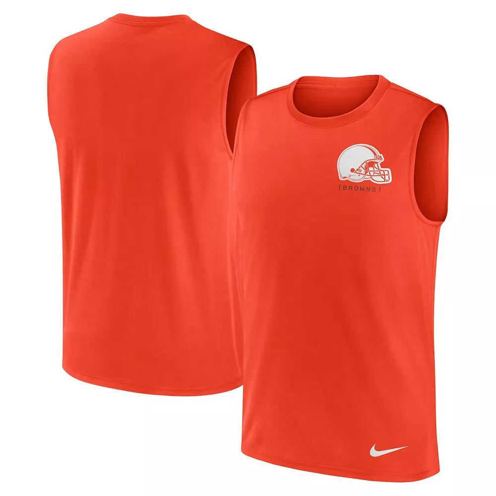 Men's Nike Orange Cleveland Browns Muscle Tank Top, Size: Medium Product Image