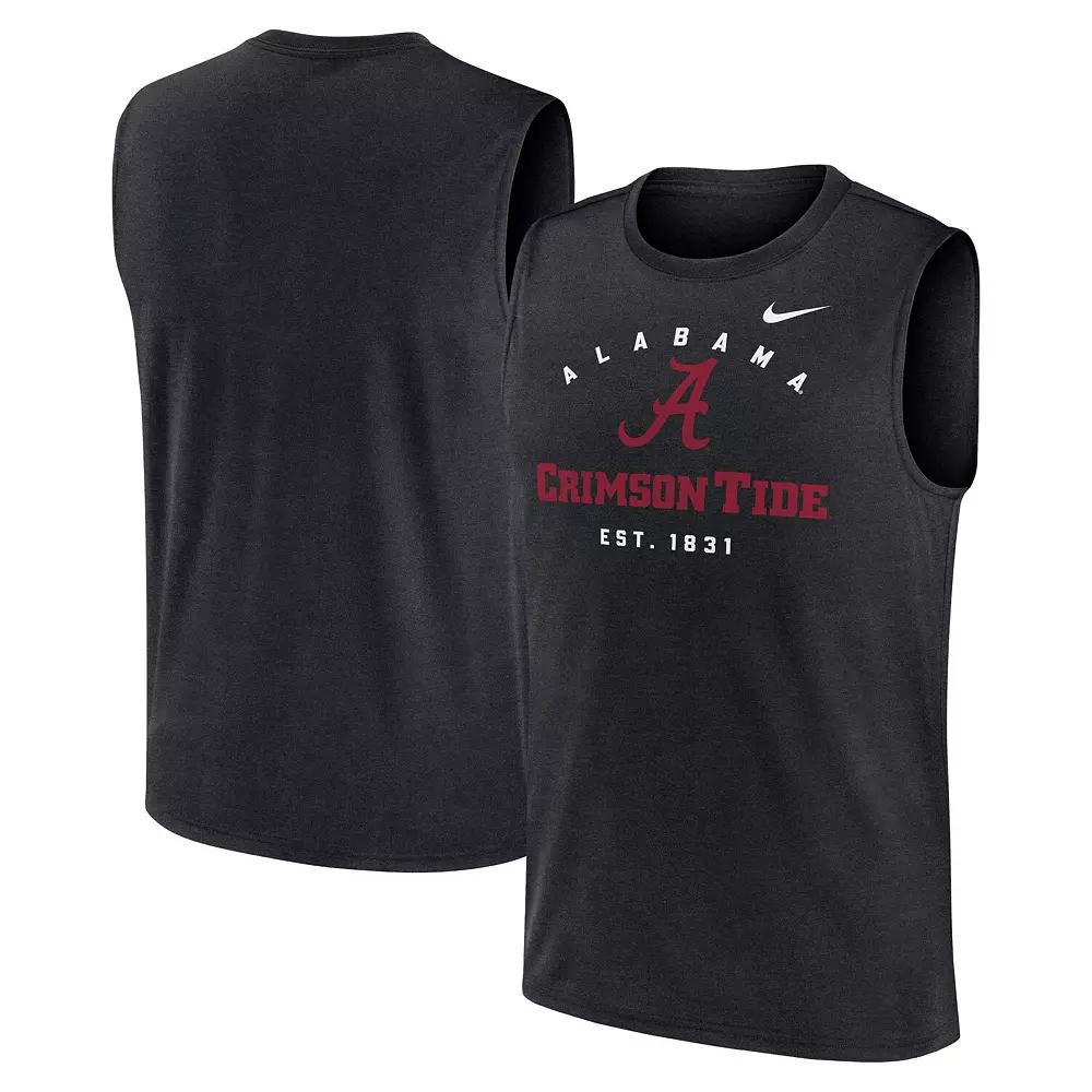 Men's Nike Black Alabama Crimson Tide Primetime Legend Lock Up Performance Muscle Tank Top, Size: Large Product Image