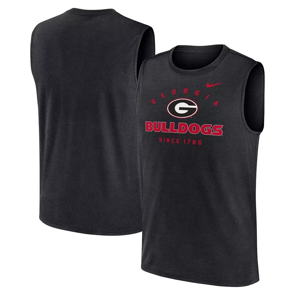 Men's Nike Black Georgia Bulldogs Primetime Legend Lock Up Performance Muscle Tank Top, Size: Medium Product Image
