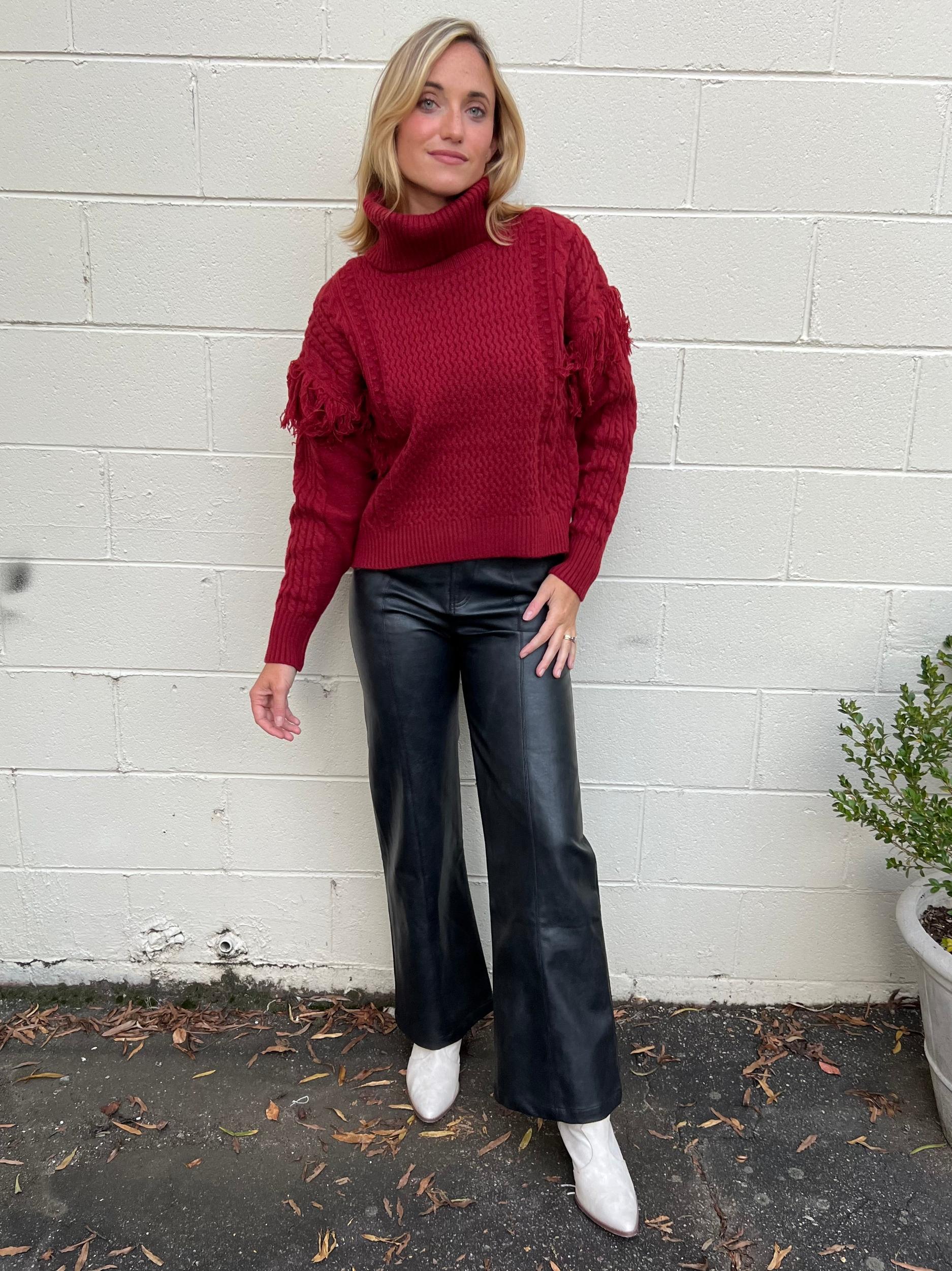 Rebel Faux Leather Wide Leg Pants Product Image