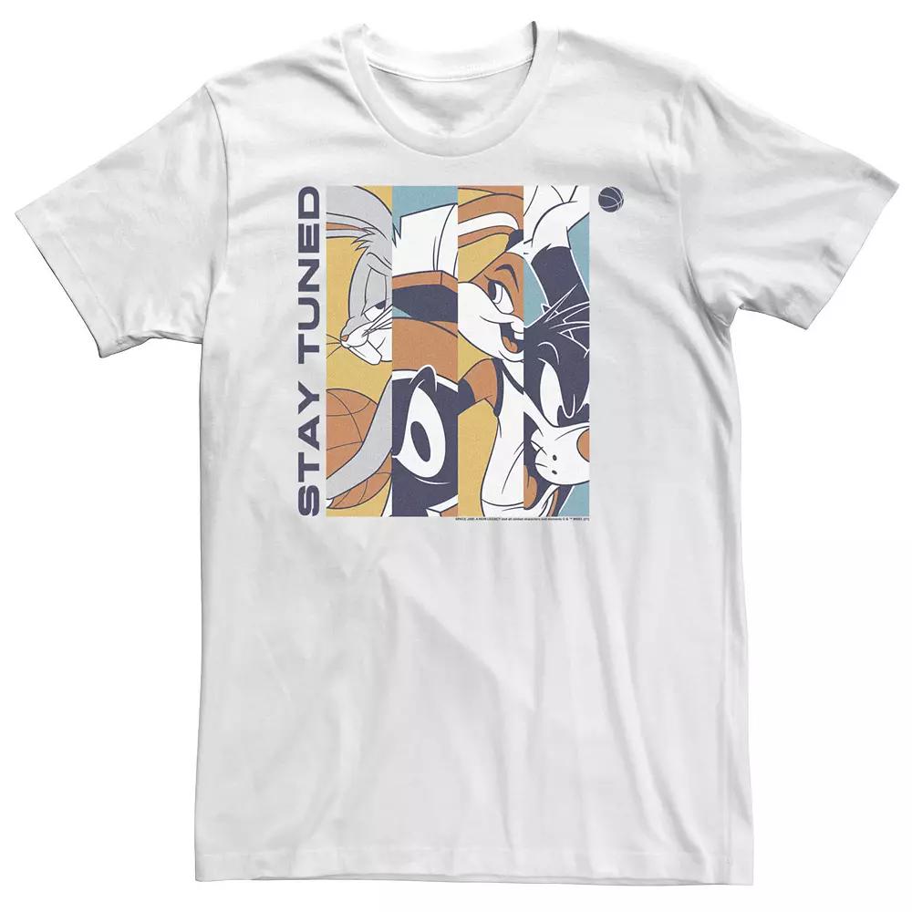 Big & Tall Space Jam 2 Panel Squad Boxed Up Tee, Men's, Size: XL Tall, White Product Image