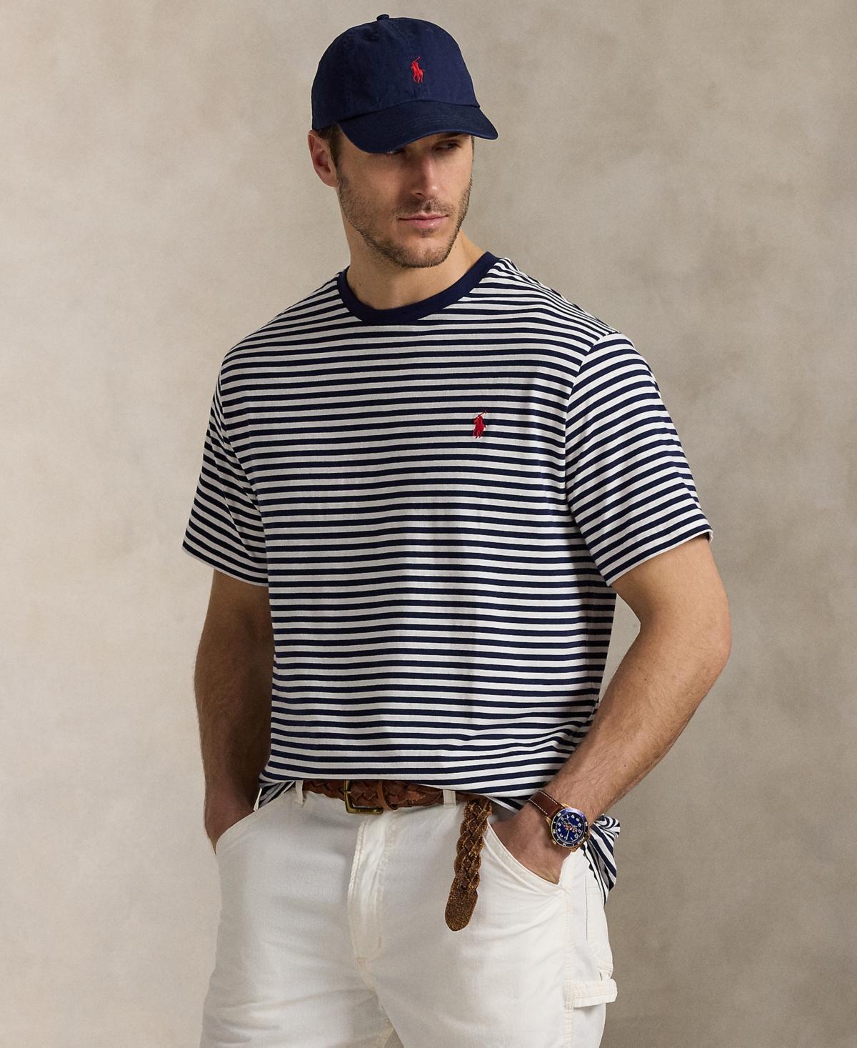 POLO RALPH LAUREN Striped Jersey T-shirt In White Product Image
