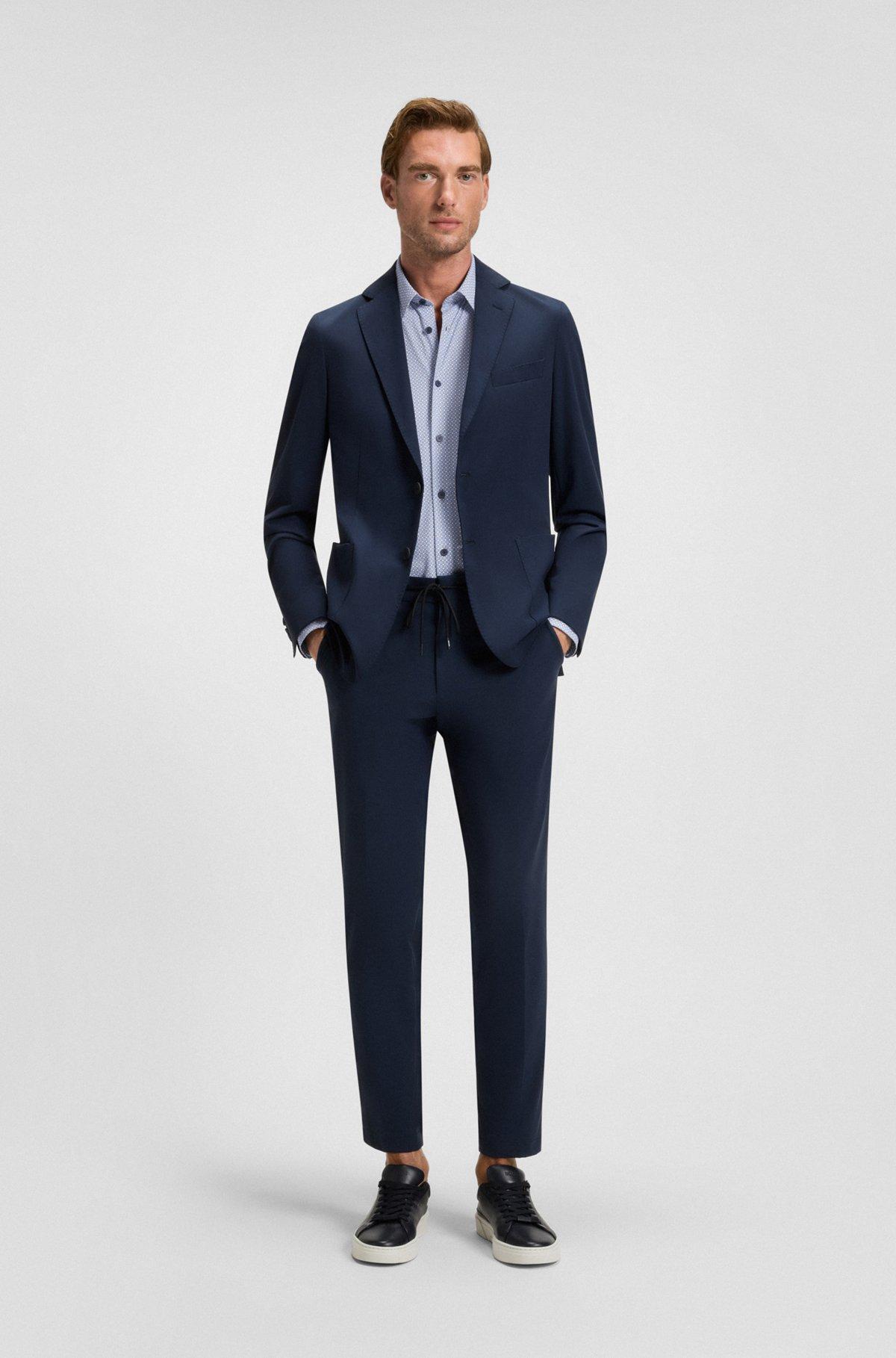 Regular-fit shirt in performance-stretch floral-print jersey Product Image