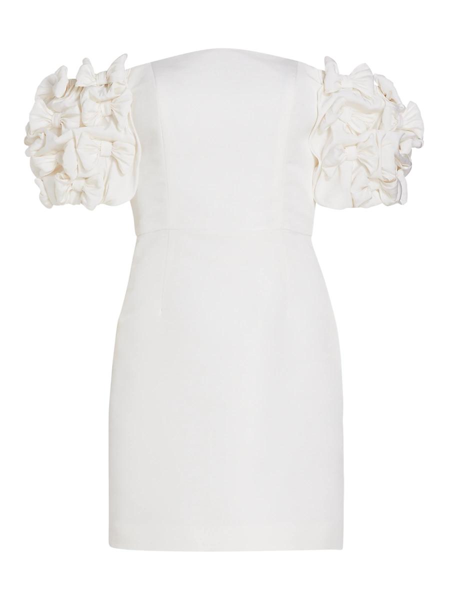 Womens Olivia Bow-Sleeve Silk Minidress Product Image