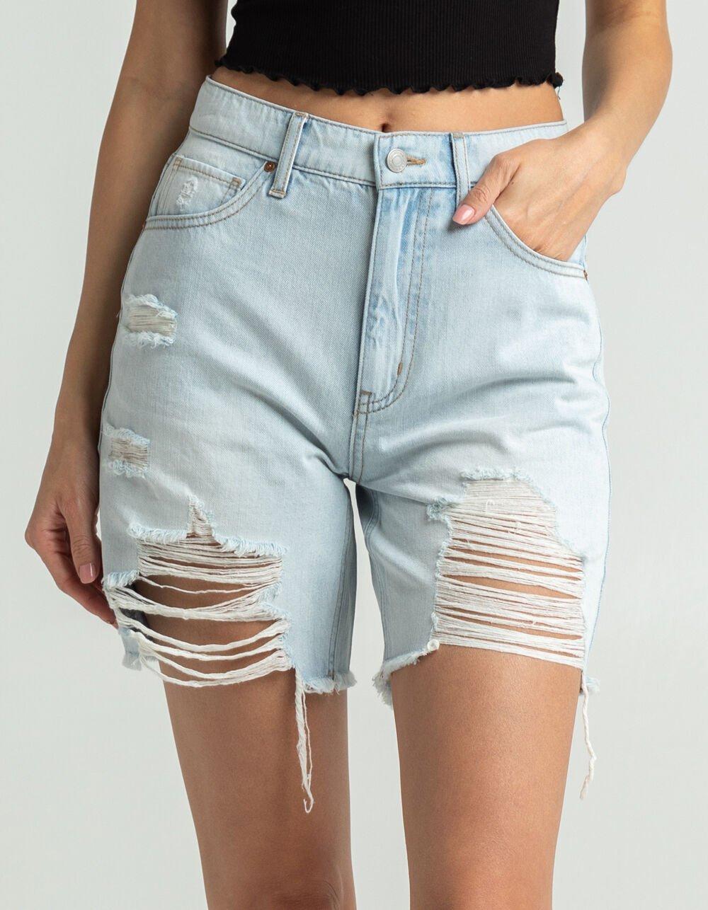 RSQ Womens Boyfriend Shorts - LIGHT WASH Product Image