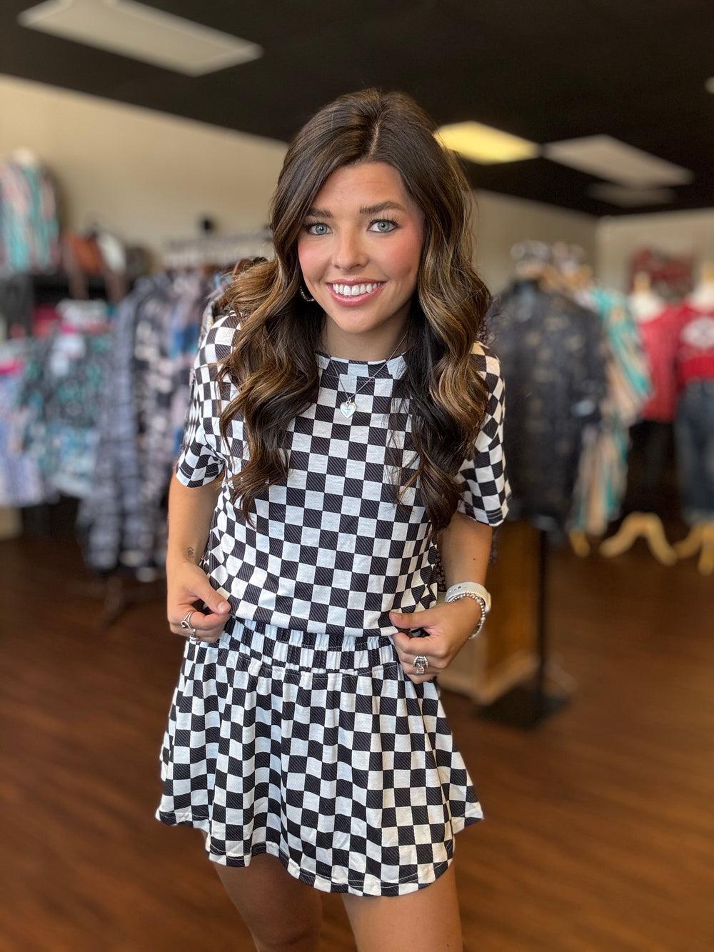 Check Please Skort Set Product Image