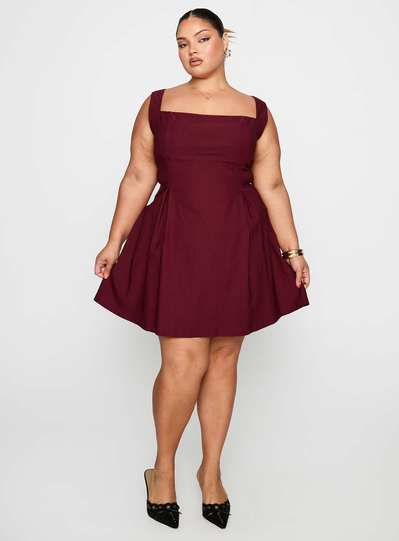 Xanthus Mini Dress Red Curve Product Image