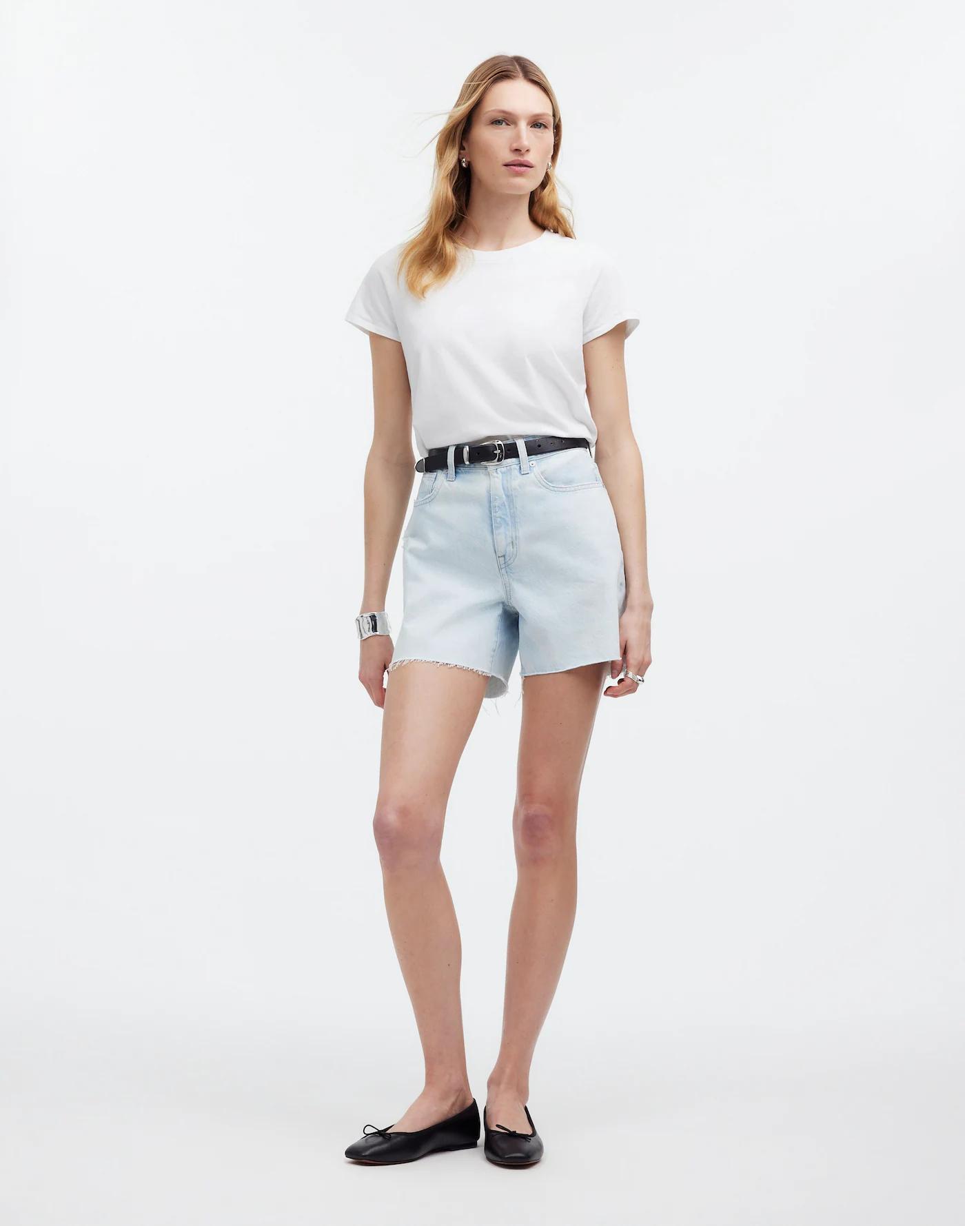 The '90s Mid-Length Jean Short in Pearlman Wash Product Image