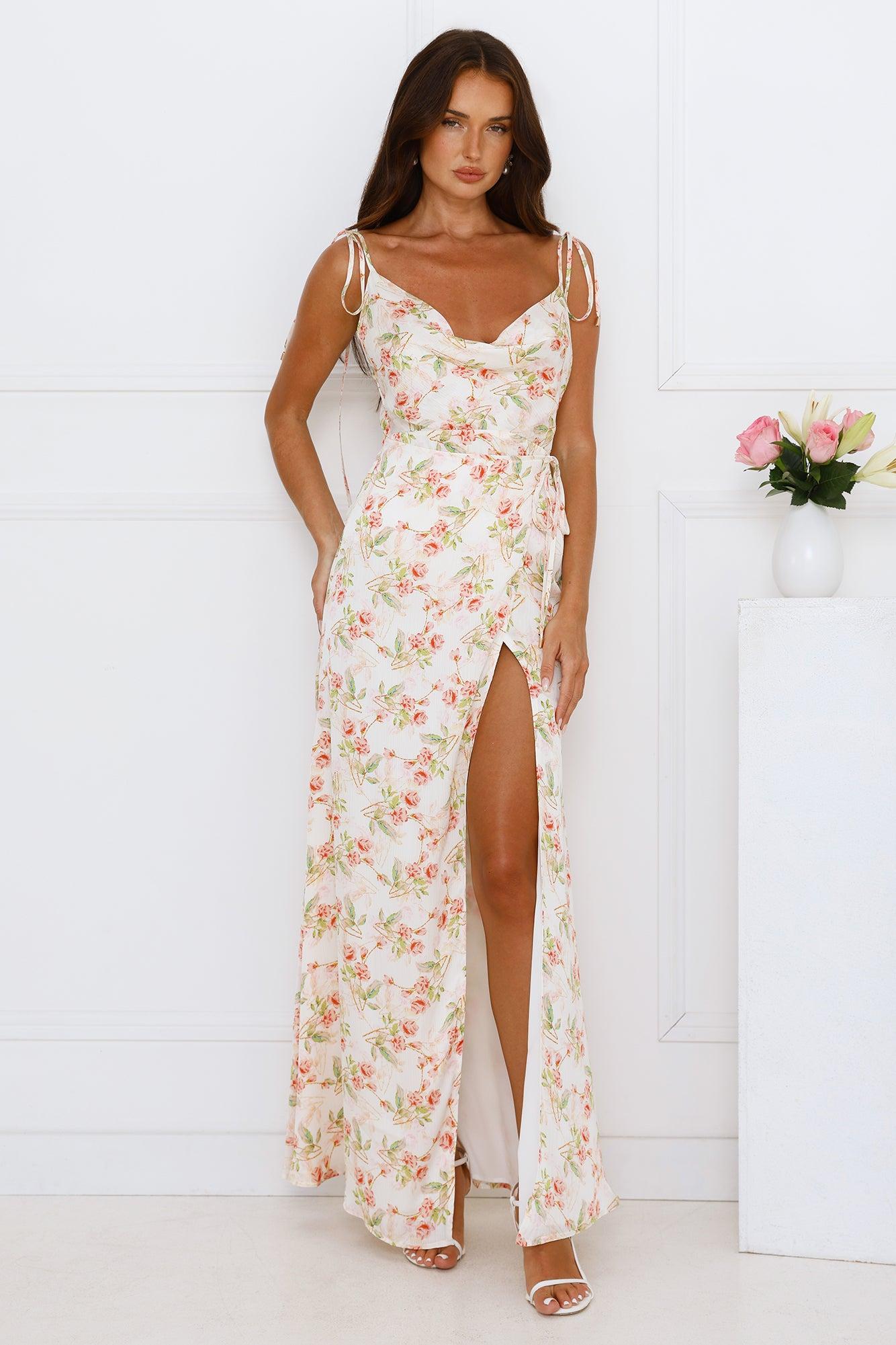 Painted Sunset Maxi Dress Pink Product Image