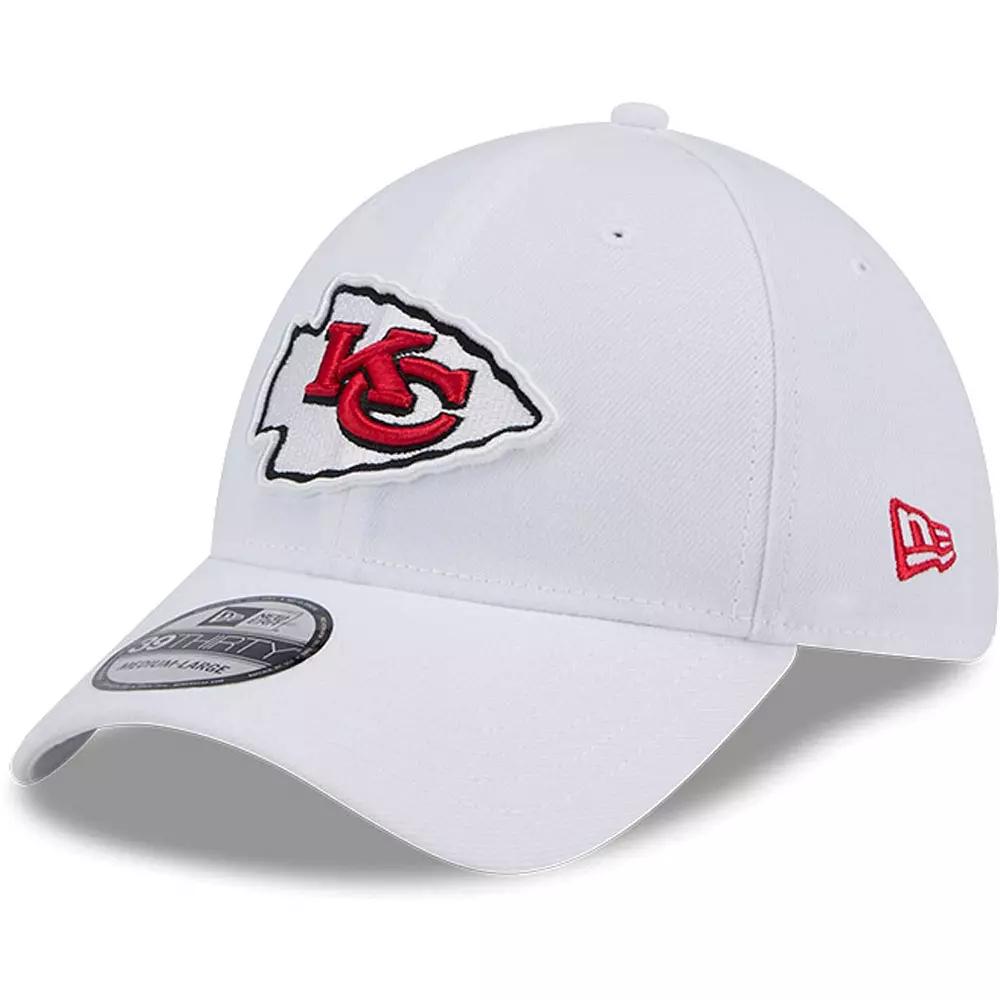 Men's New Era White Kansas City Chiefs Main 39THIRTY Flex Hat,  Product Image