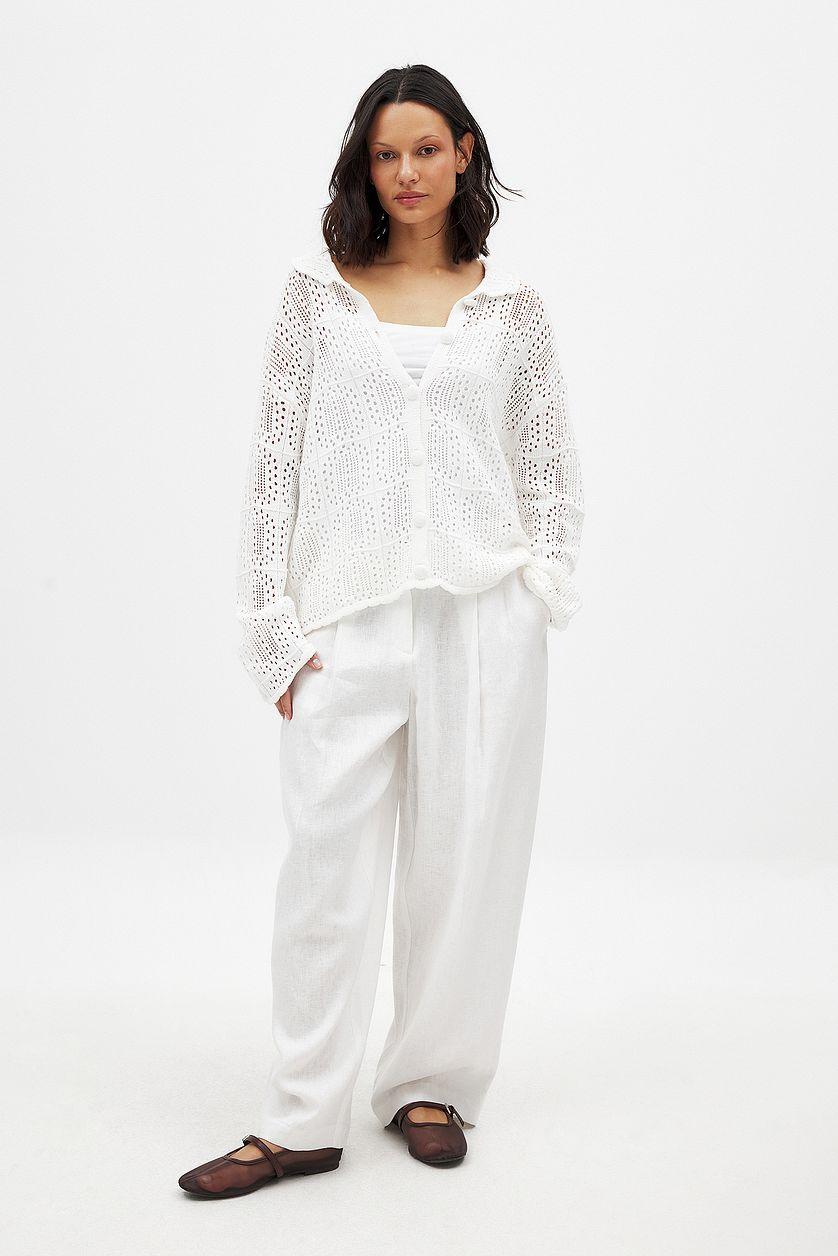 Knitted Crochet Shirt Product Image