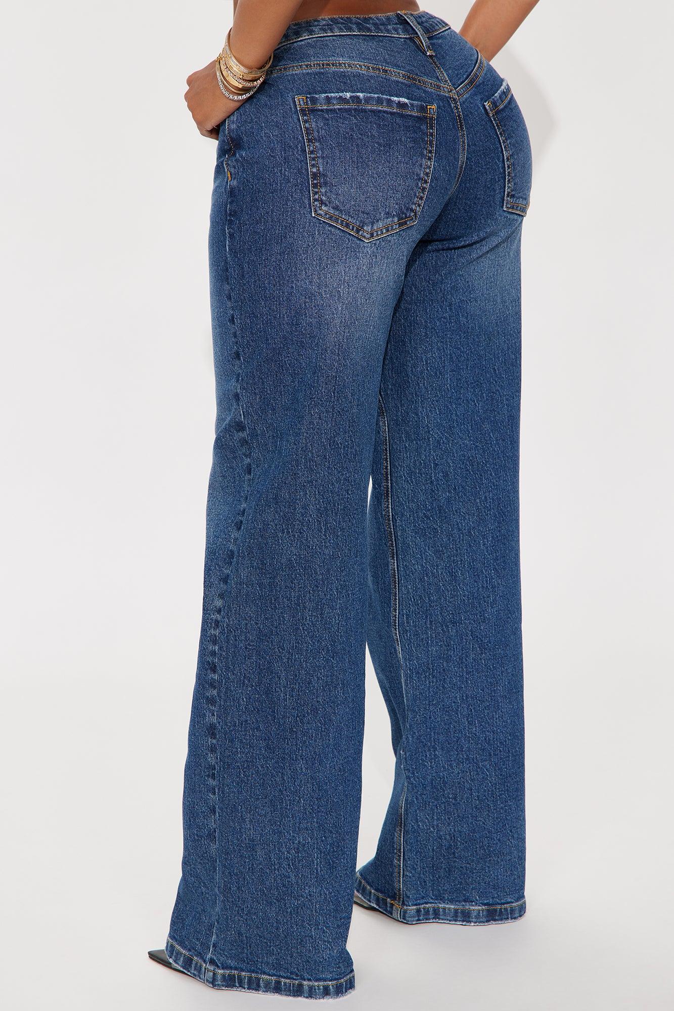 Downtown Wide Leg Denim Jeans - Medium Wash Female Product Image