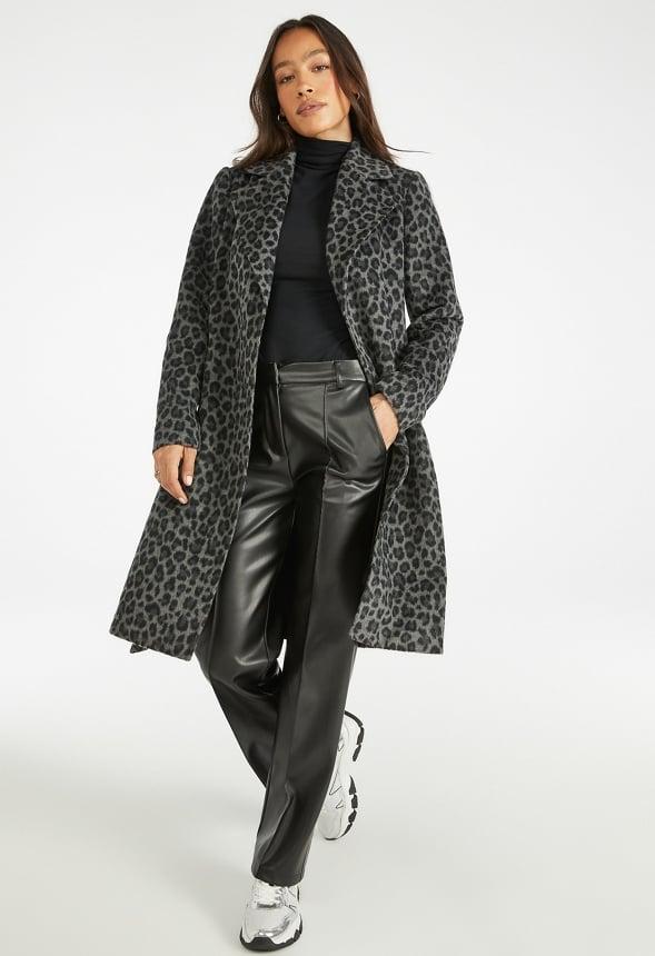 JustFab Margaux Platform Loafer Pump Womens Black/ White Size 8.5 Product Image