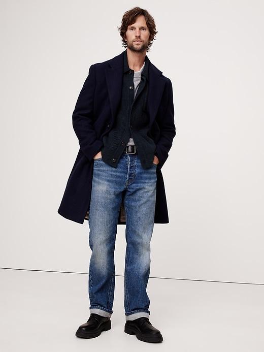 Ribbed Bouclé Polo Cardigan Product Image