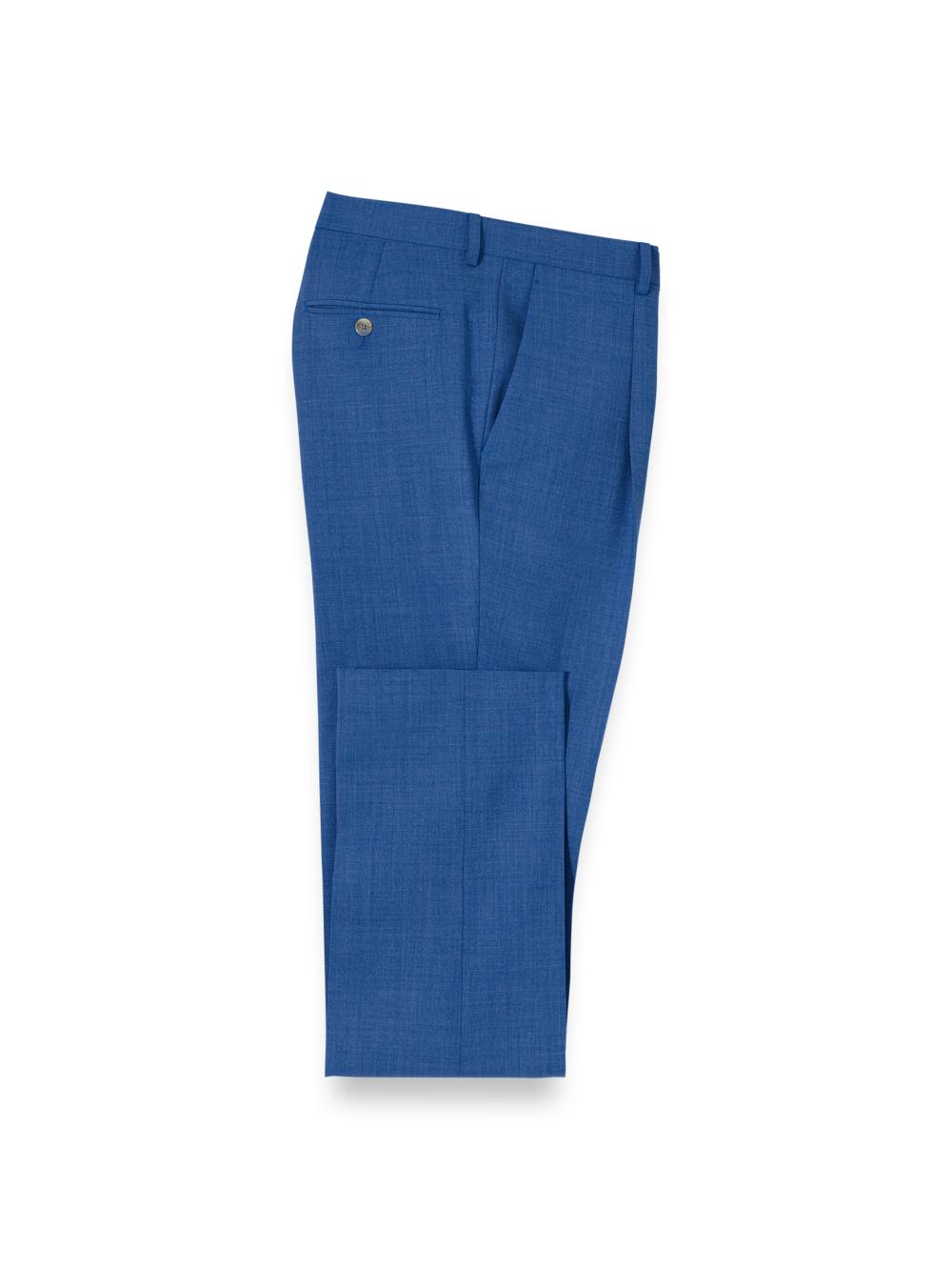 Wool Stretch Bengaline Peak Lapel Suit - French Blue Product Image